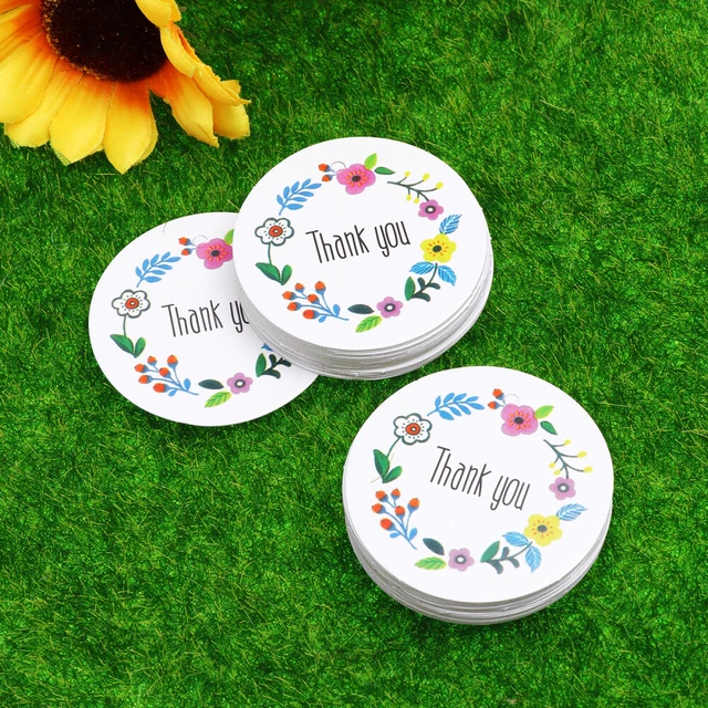 100 pz Hangtag Grazie cartolina messaggio matrimonio bomboniere sposa fiori