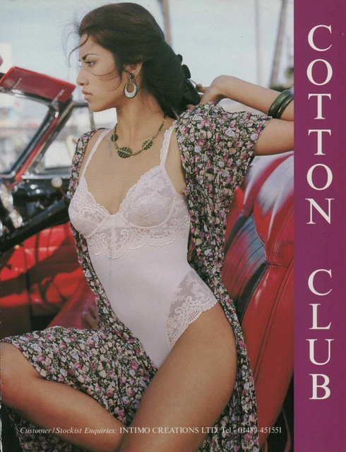 COTTON CLUB LINGERIE Magazine Print Ad Advert sexy Bra Hosiery Underwear  1996 £11.16