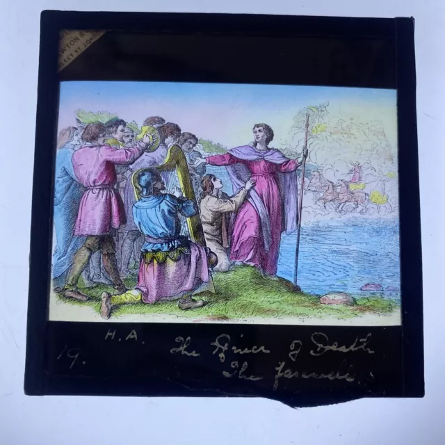 Antique Magic Lantern Slide River Of Death Farewell Christiana Pilgrims Progress