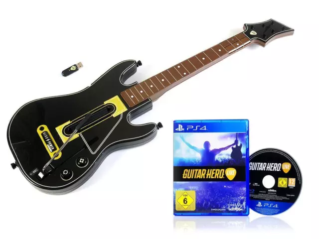 Playstation 4 Spiel GUITAR HERO LIVE + Gitarre Musik Rock PS4 Zustand: gut