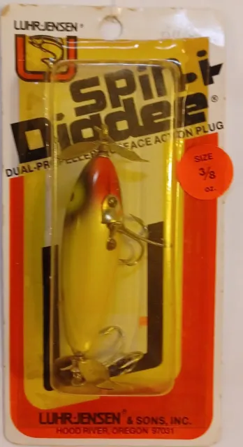 VINTAGE LUHR JENSEN Spin-I-Diddee 3/8oz Topwater Factory Error Frog Fishing  Lure $18.99 - PicClick