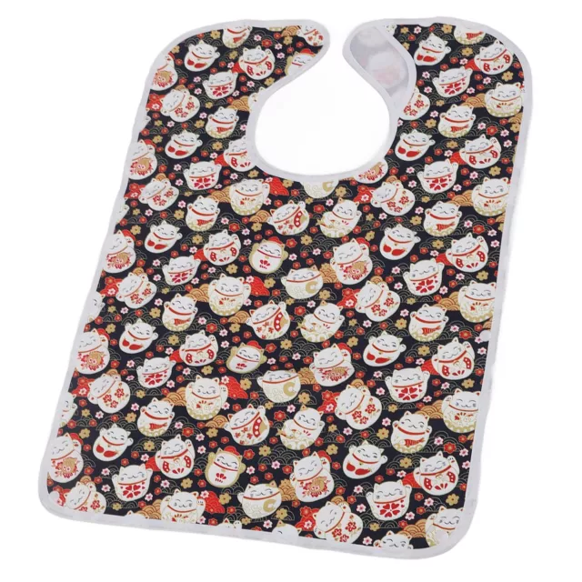 (Cat)Adult Bib For Eating Reusable Washable Clothing Protector Waterproof Bibs