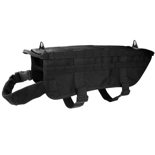 Molle Tactical Dog Coat Adjustable K9 Training Harness for Medium Large Dogs