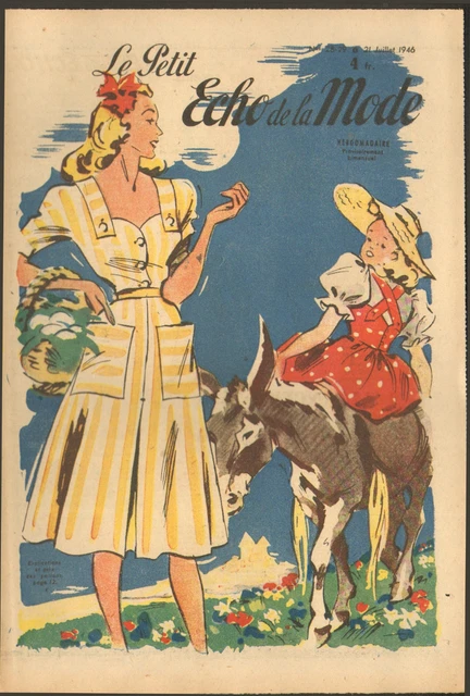 Patron De Couture Ancien Echo De La Mode - Ensemble Pour Fillette 11 à 13 Ans - Occasion En Bon état