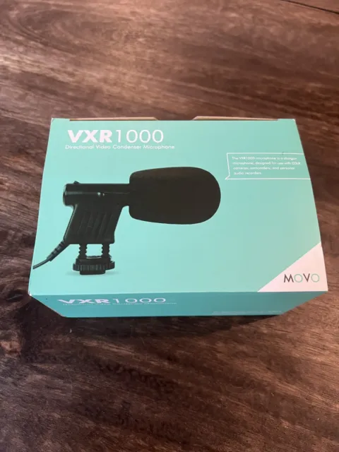 Movo VXR1000 Mini HD Shotgun Condenser Microphone DSLR Video Camera 3.5mm Jack