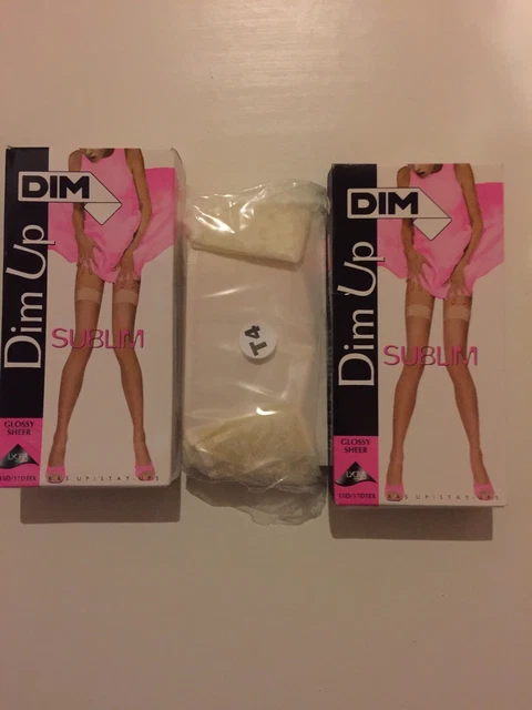 Lot De 3 Bas Sans Couture Taille 3 Beige - Vintage - Occasion Très Bon état