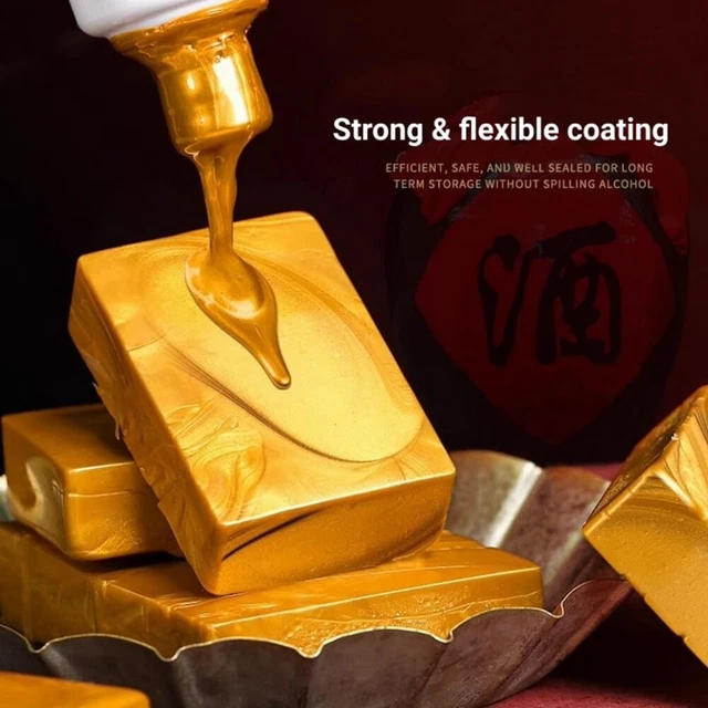Cire à Cacheter Pour Bouteilles De Vin - 4 Blocs De 65 G (doré), Avec PTFE, Pour Scellage Professionnel