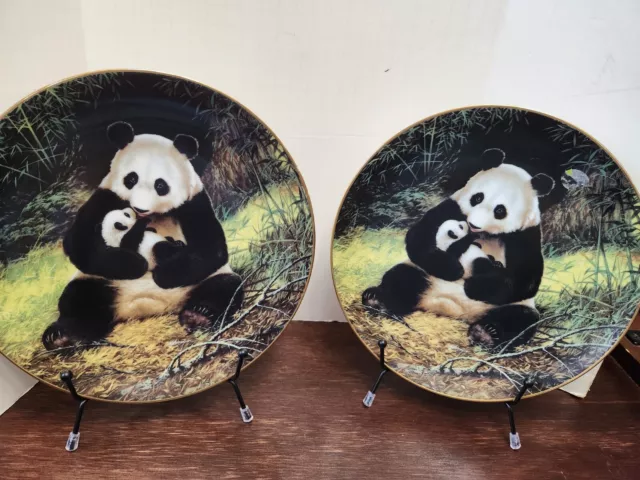 2-WL George The Panda Last of their Kind Endangered Species Collector Plate 1988