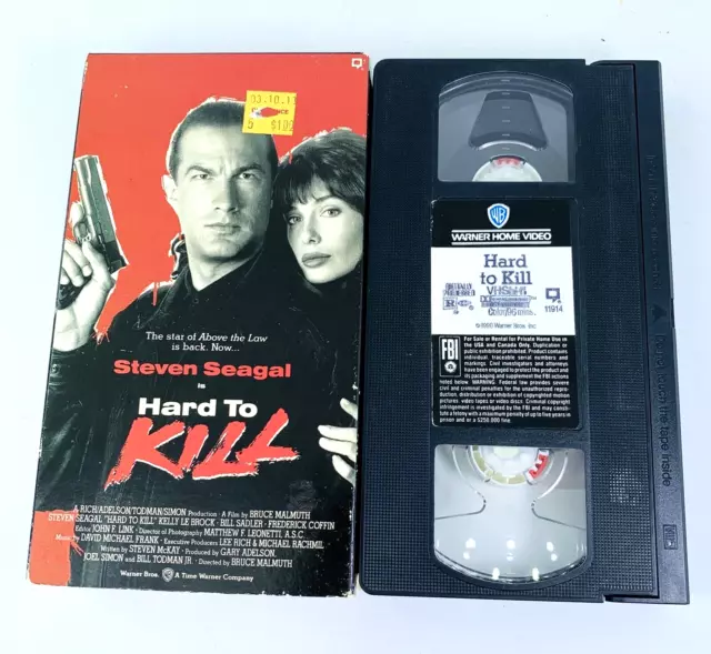 HARD TO KILL VHS Tape Martial Arts Movie Full Screen Video Steven