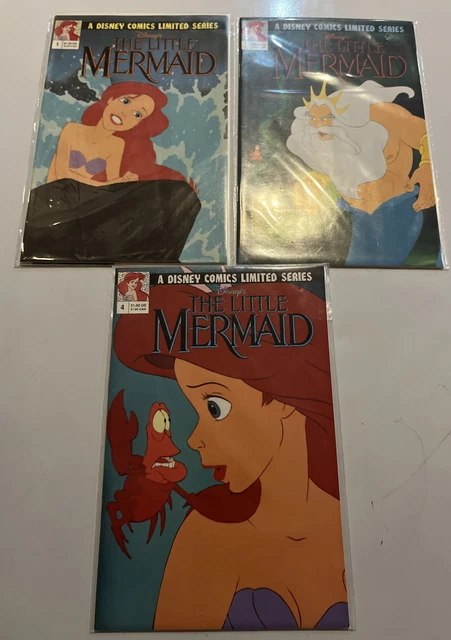 A Disney Comics Limited Series Th Little Mermaid Issue Numbers 1,3 And 4