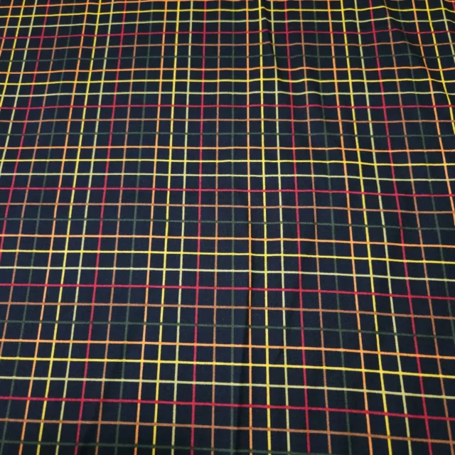 Autumn Glow BTY Quilting Treasures Line Plaid on Black Not Metallic