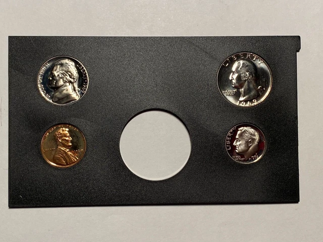 1969 S Proof Set - Penny / Nickel / Dime / Quarter - Free Shipping