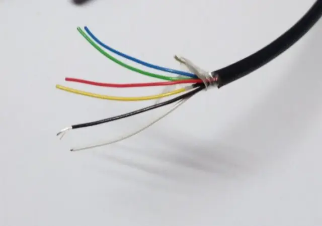 2.5  m Câble multiconducteur  6 fils Ø 0.2 mm ( 0.03 mm² ) Øext 2.9 mm