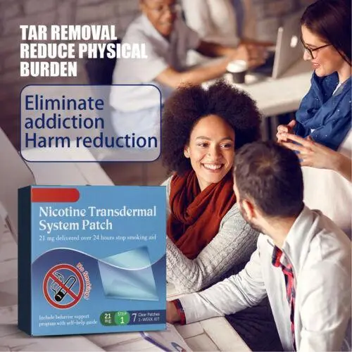 Parches transdérmicos de nicotina efectivos - ayuda para dejar de fumar (paquete de 14)