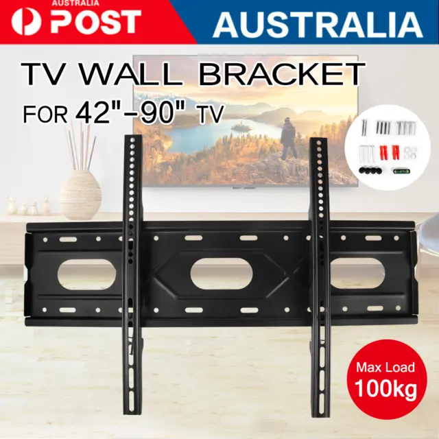 Universal TV Wall Mount Bracket Fixed Tilt 32 40 43 50 55 60 65 70 75 85 90 Inch