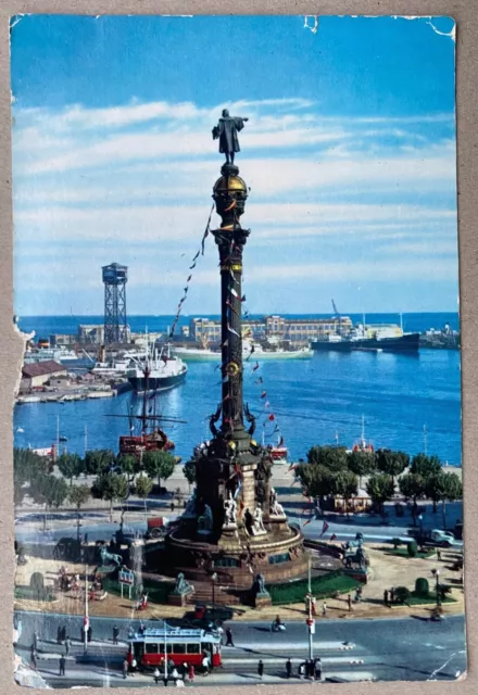 430 - Barcelona * Christopher Columbus Monument * 1962 (?) gel. * Garrabella