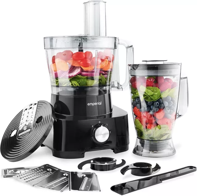 Emperial Küchenmaschine & Mixer Häcksler Teigmischer 2 Geschwindigkeit & Puls 1000 W