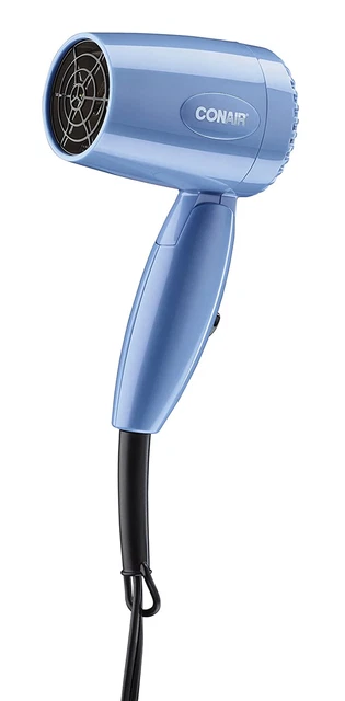 Mini Hair Blow Dryer Compact 1600W Folding Handle Small Travel Size Dual Voltage