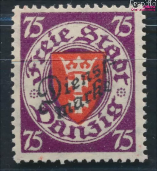Briefmarken Danzig 1924 Mi D51 geprüft postfrisch Flaggen und Wappen (10221863