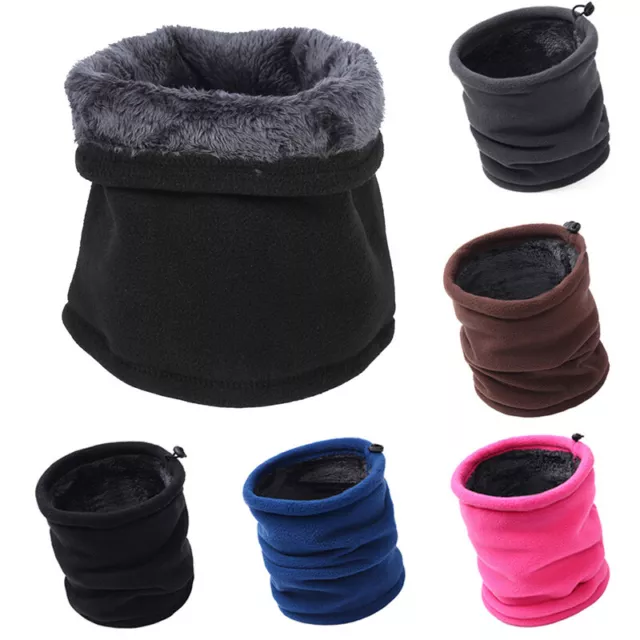 Winter Polar Fleece Snood Scarf Neck Tube Warm Scarves Face Mask Headwear Beanie