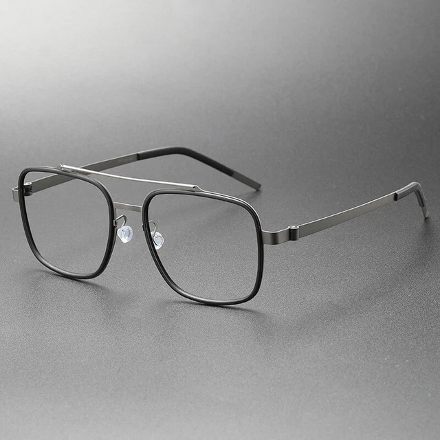 Monturas de gafas de titanio piloto para mujer y hombre ultraligeras marco retro RX T