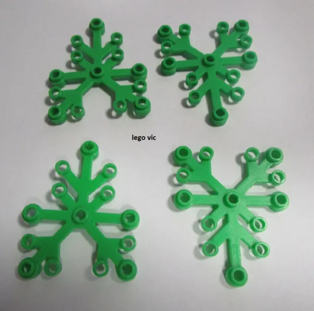 Lego 2417 x4 Plant Leaves 6x5 Bright Green Bonsai 10281 91000 3065 4209 MOC A16
