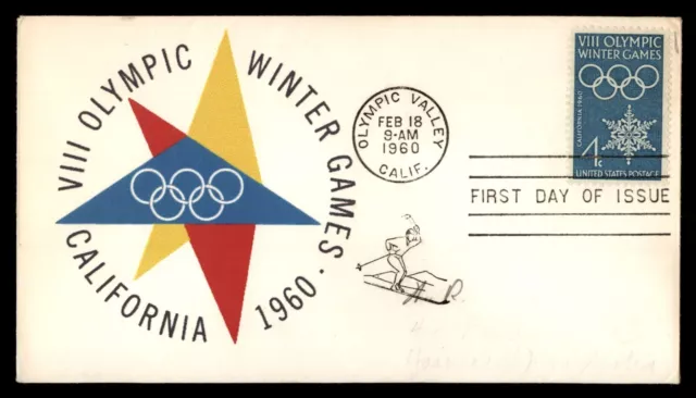 MayfairStamps US FDC 1960 California Squaw Valley Winter Olympics First Day Cove