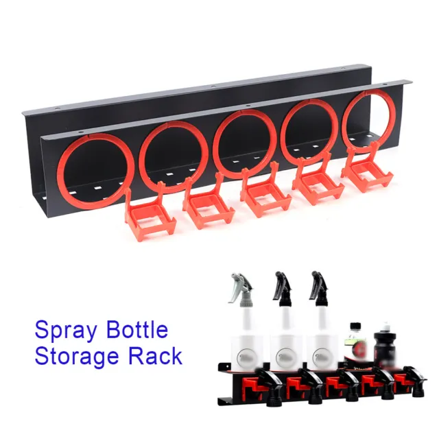 Sprühflaschen Aufbewahrungsregal Spraydosen Sprühflaschen Halterung Rot+Schwarz