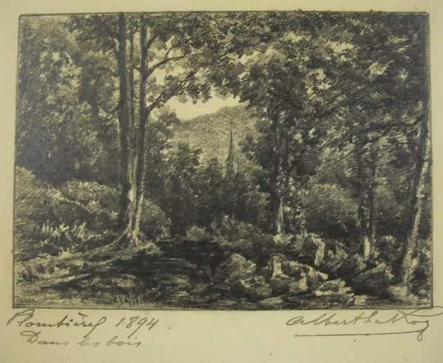 Albert el Roy 1894 Vista De Plombières-les-bains Para Ab Del Madera Dibujo Vosge