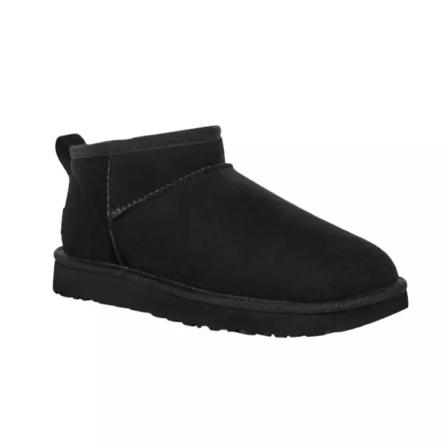 UGG CLASSIC ULTRA Mini Boot Womens 6 Suede Fur Ankle Slip-on Shoes ...