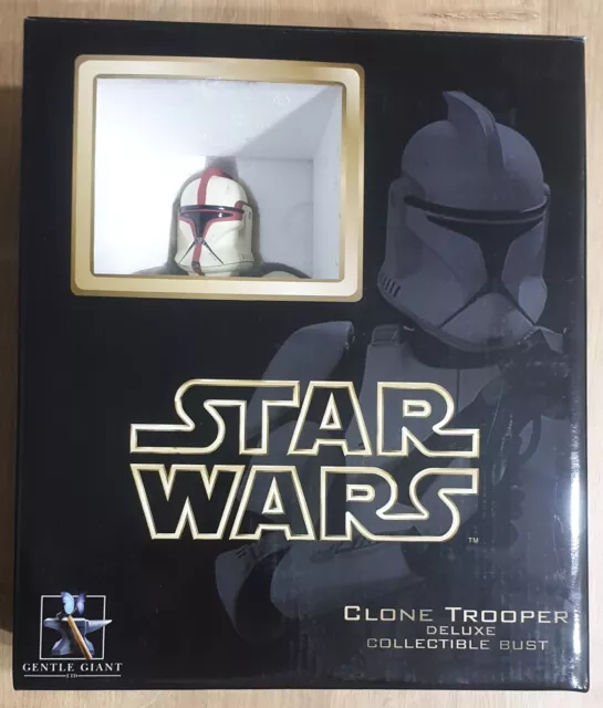 Gentle Giant Star Wars Mini Bust Deluxe Clone Trooper Captain red 1/6