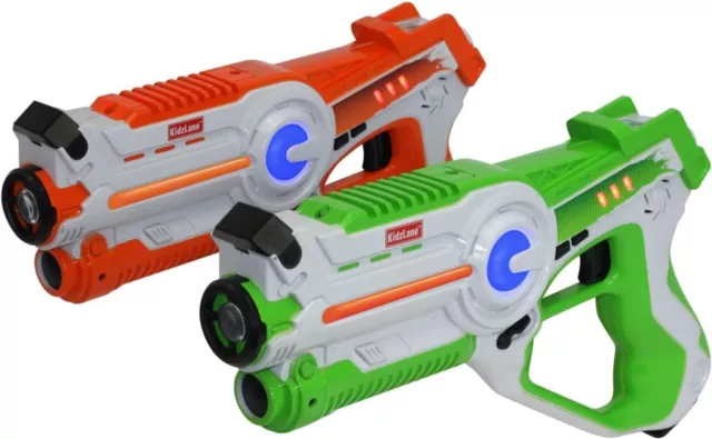 Kidzlane Infrared Laser Tag Game - Set of 2 Green / Orange - Infrared Laser Guns