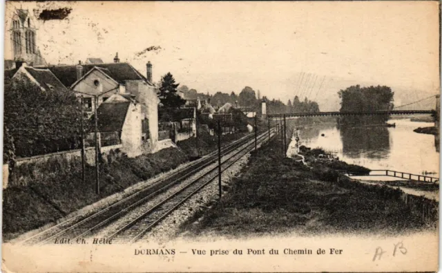 CPA DORMANS-Vue prise du Pont du Chemin de Fer (491523)