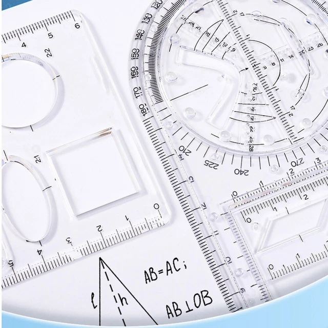 Modèle de dessin géométrique multifonctionnel outils pour artistes et designe