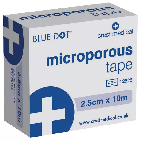 Blue Dot 12823 Microporeuse Bande Emballé 2.5cm X 10m