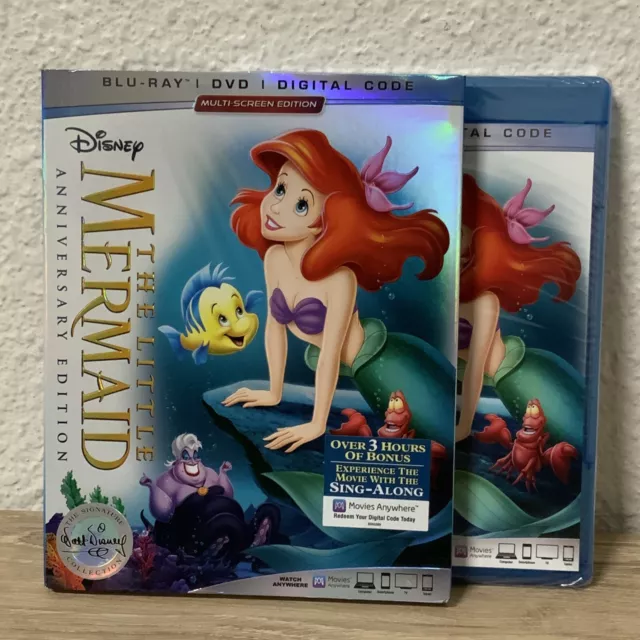 THE LITTLE MERMAID(BLURAY+DVD)W/SLIPCOVER No Digital Code £13.13