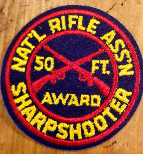 NRA Patch ~ SHARPSHOOTER, 50 FT. AWARD ~ NEW!