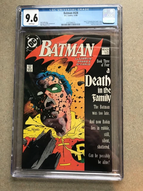 dc #428 1988 batman cgc  9.6  grade/white pages graded January 2023