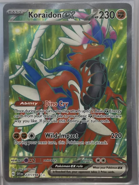 KORAIDON ex 247/198 SCARLET AND VIOLET POKEMON-ALT ART-MINT- ULTRA RARE- NEW