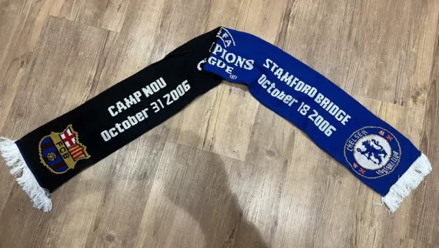 Barcelona Vs Chelsea Champions League 2006 Half & Half Scarf