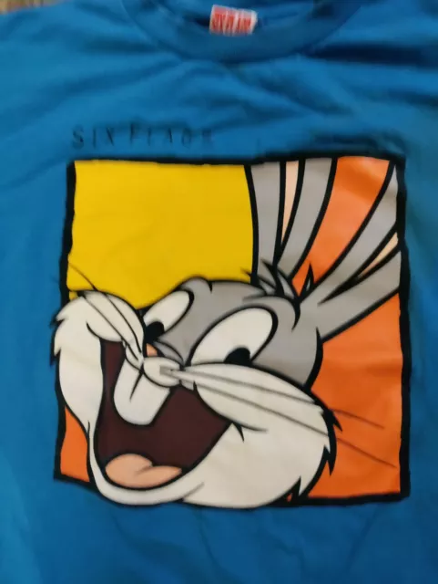 Vintage Six Flags Amusement Park Looney Tunes Bugs Bunny T-Shirt L/XL