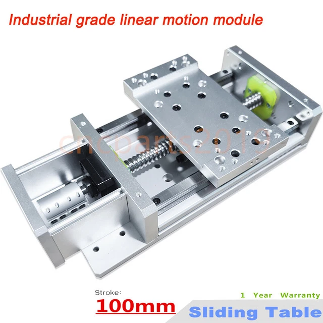 CNC ELECTRIC LINEAR Actuator Rail Lead Screw Sliding Table Stage 100mm ...