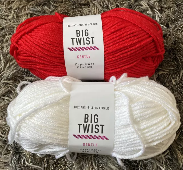 Big Twist 3.5oz Bulky Acrylic 131yd Gentle Yarn - White - Big Twist Yarn - Yarn & Needlecrafts