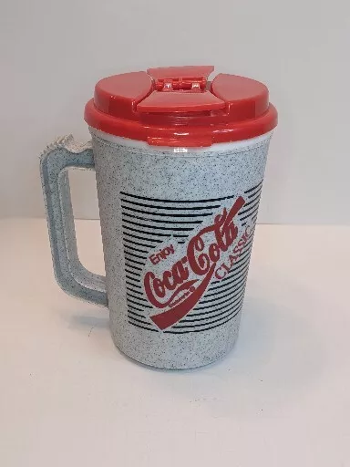 Coca Cola Classic Insulated Travel Mug 22Oz Gray Vintage