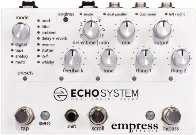 Empress Effects Echosystem Pedal de reverberación y retardo digital de...