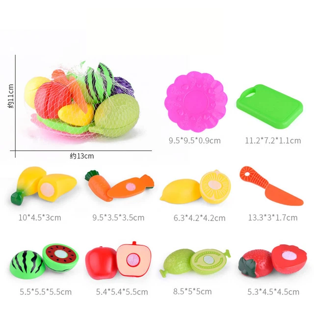 Kit 21 Pièces Fruits Et Légumes à Découper - Jeu De Cuisine Montessori 2-7 Ans - Cadeau Éducatif Chef