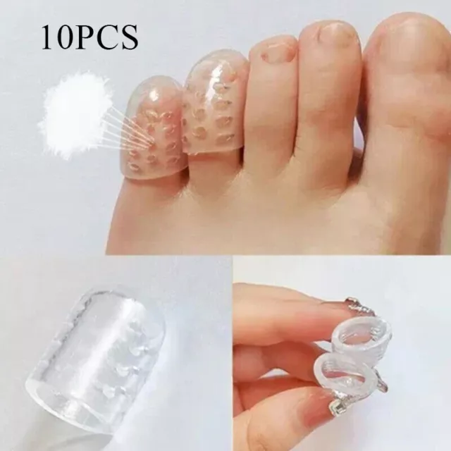 10Pcs Silicone Toe Caps Anti-Friction Breathable Toe Protector Prevents Blisters