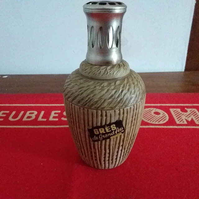 Lampe Berger Ancienne En Céramique Signée Jacques Breugnot – Très Bon état