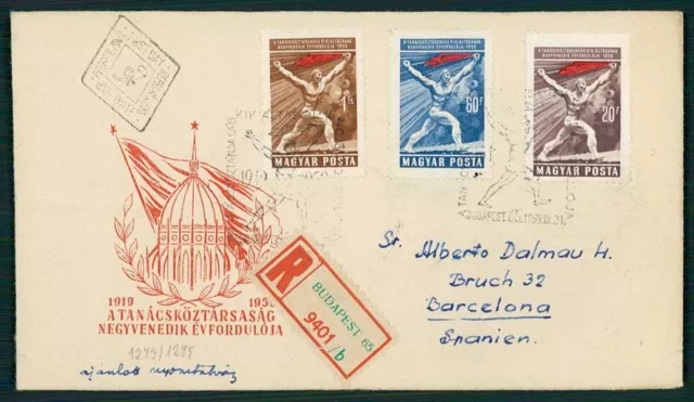 UNGARN FDC 1959 RÄTEREPUBLIK if65