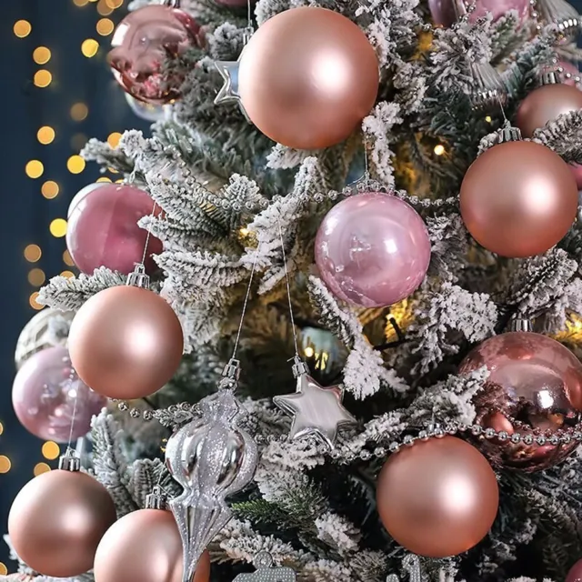 Shiny Christmas Ball Ornament Set 36PCS Glitter Bauble Balls for Merry Delight